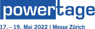 Logo Powertage 17.-19. Mai 2022 Messe Zürich.